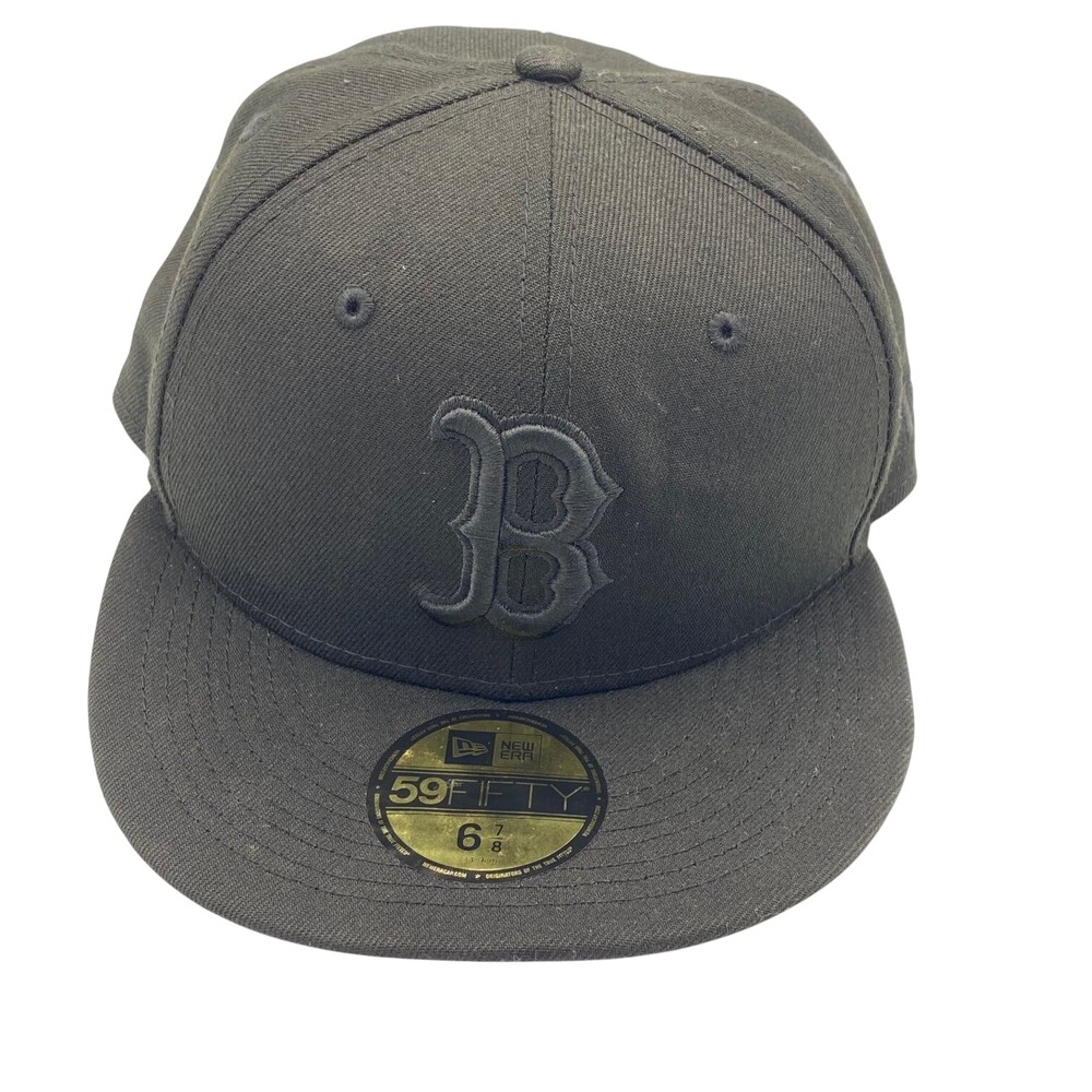 Authentic New Era MLB 59Fifty Fitted Cap Boston Red Sox Black/Black Size 6 7/8